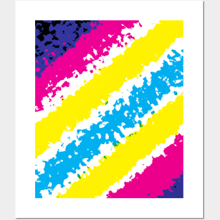 Bright diagonal splash pattern Posters and Art